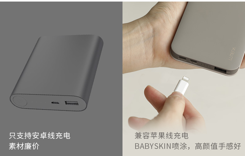Solove Su Le sạc kho báu 10000 mAh siêu mỏng di động cho bé gái nhỏ dễ thương dung lượng di động - Ngân hàng điện thoại di động pin sạc dự phòng samsung