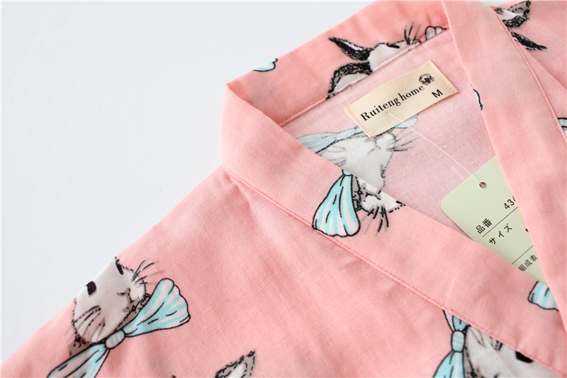 New ladies cotton gowns mùa hè phần mỏng bông gạc áo choàng tắm đồ ngủ dịch vụ nhà mảnh duy nhất lỏng phần dài áo choàng ngủ