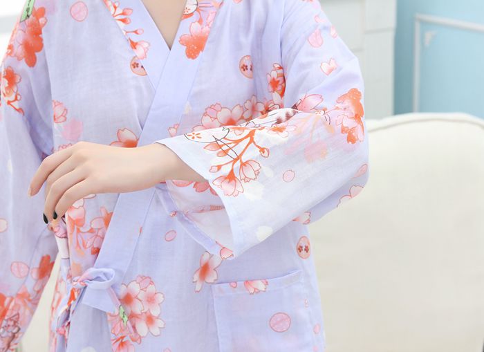 Phụ nữ mới gạc cotton áo choàng cotton mỏng áo tắm đồ ngủ mùa hè ngủ đơn áo tắm váy ngủ nam mùa đông