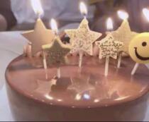 ins wind creative stars birthday candles cute romantic children pentagram candles cake decoration party supplies