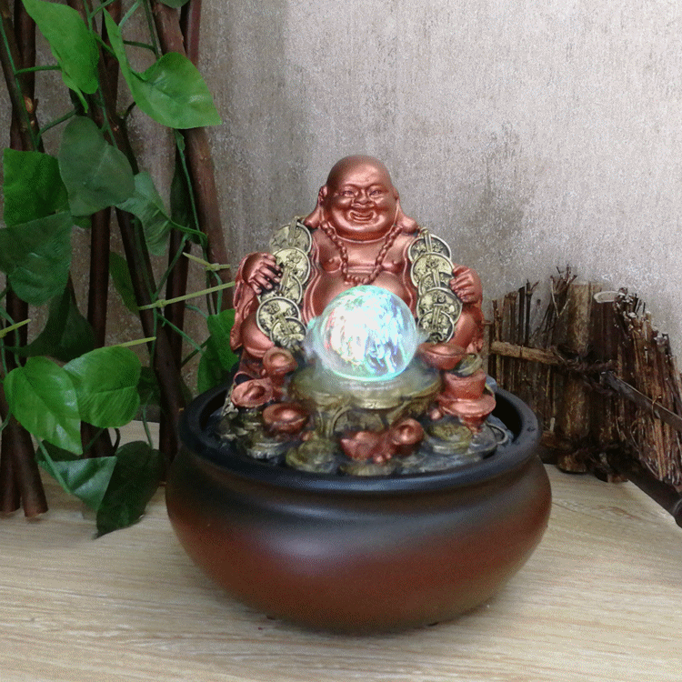 Phong cách Trung Quốc Phong thủy bóng nước đài phun nước trang trí văn phòng máy tính để bàn phòng khách may mắn trang trí nhà mở trang trí phòng ngủ nhỏ