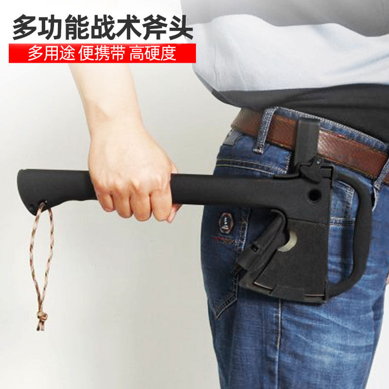 Multifunctional outdoor camping axe knife special soldier split wood kaishan sapper fire axe stainless steel self-defense tactics