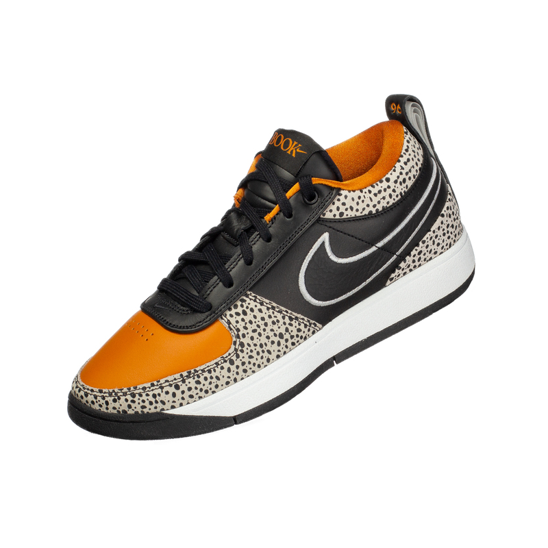 Nike Book 1 Safari Comfortable and Versatile Low-Top Trendy Basketball Shoes Black and White Orange Io9703-001