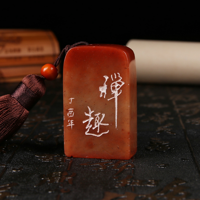 (Zen) Handmade Seal Engraving of calligraphy and calligraphy collection Calligraphy National Painting Finished Leisure Zhang's Bow Tail Custom Seal