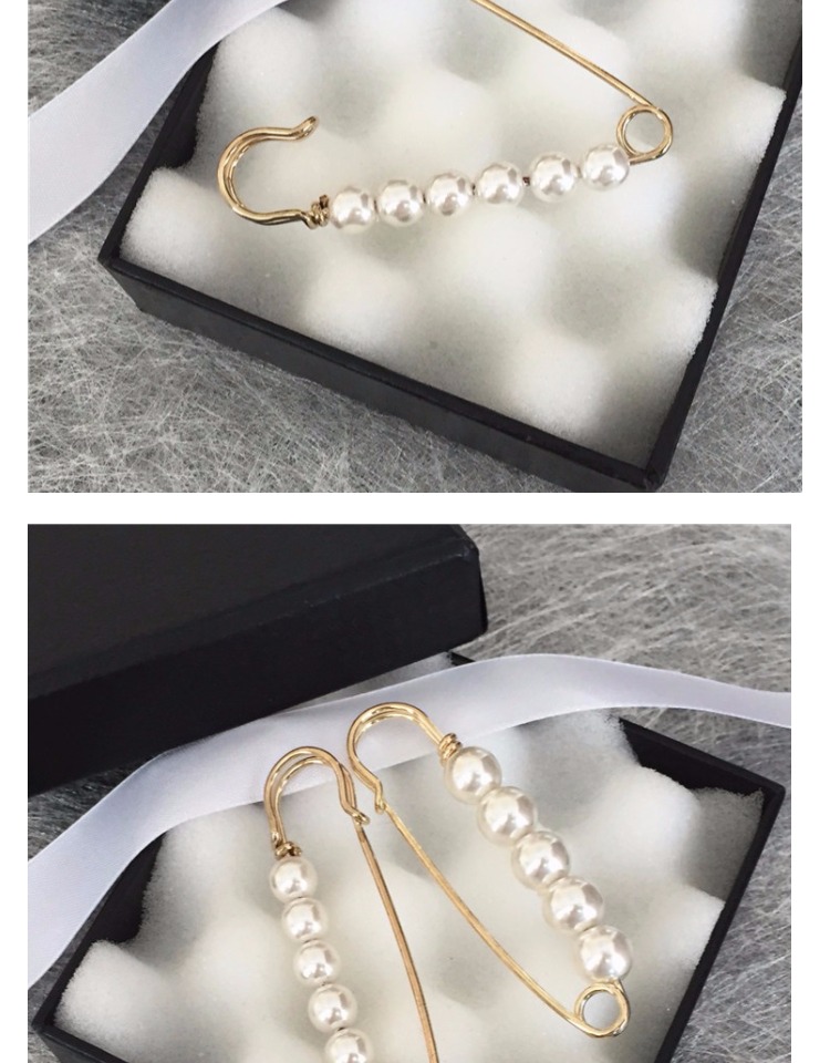 Phụ kiện trâm Hàn Quốc áo len đơn giản áo len cardigan khí chất ngọc trai thời trang hoang dã khóa clip trang sức huy hiệu cài balo