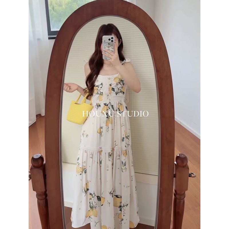26 Summer Island Yonaka's 8Th Anniversary Edition Adjustable Strap Capri Lemon Print Dress 26 Summer Island Yonaka's 8Th Anniversary Edition Adjustable Strap Capri Lemon Print Dress
