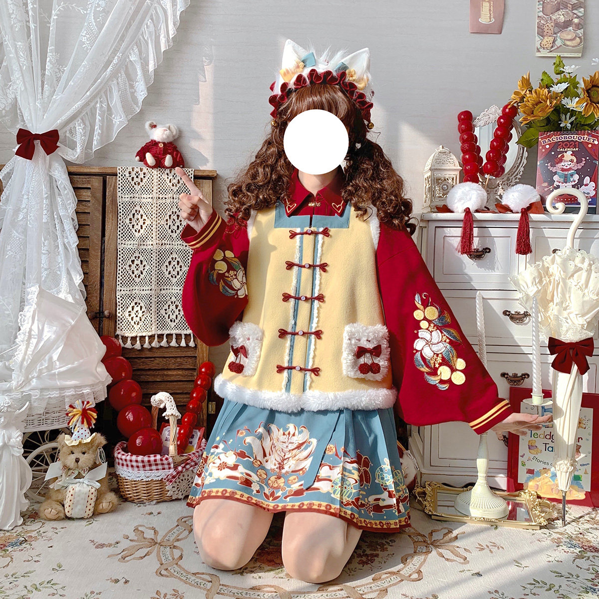 jk制服加工定制 小年兽 汉元素新年套装拜年服  可奈奈原创 现货