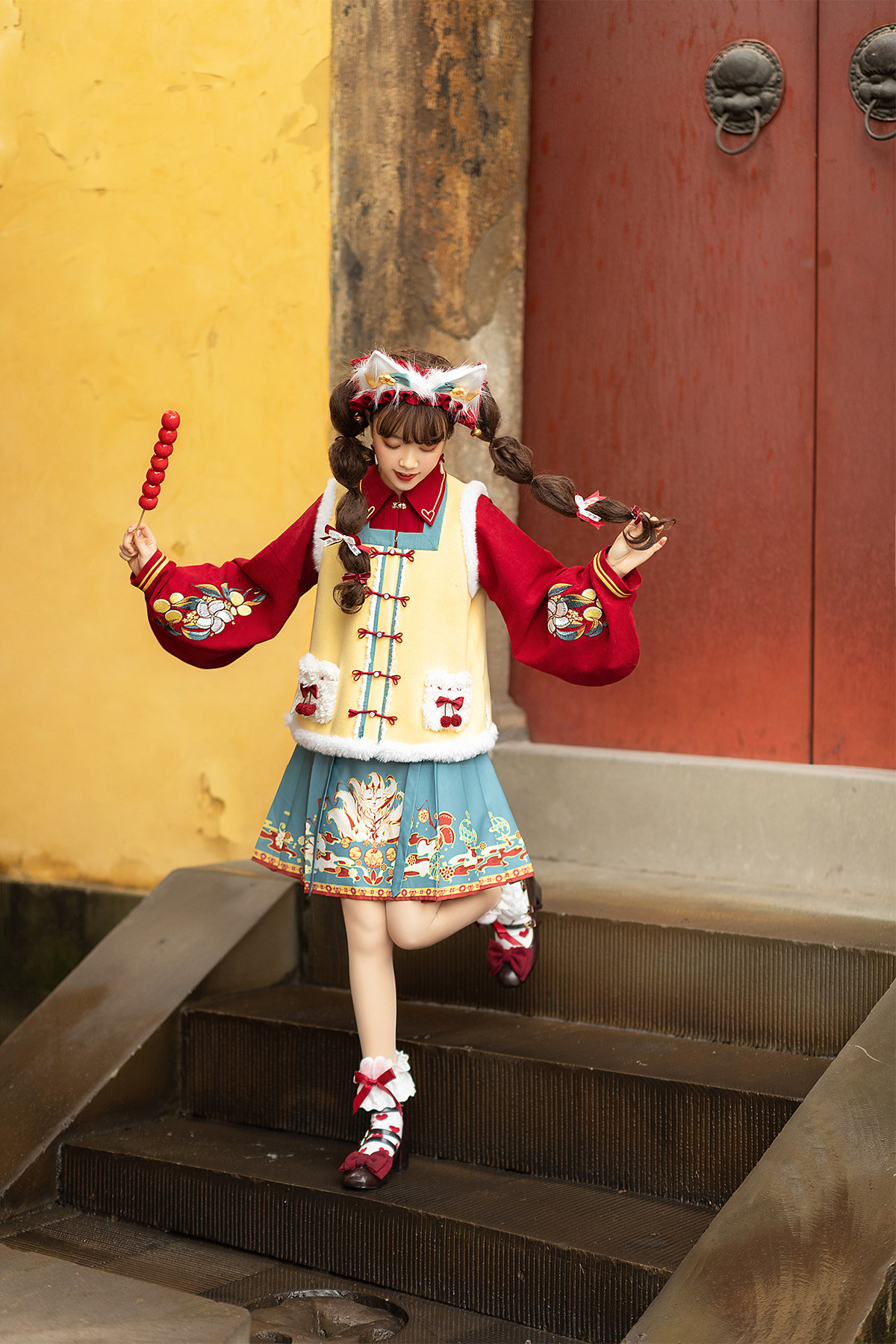 jk制服加工定制 小年兽 汉元素新年套装拜年服  可奈奈原创 现货