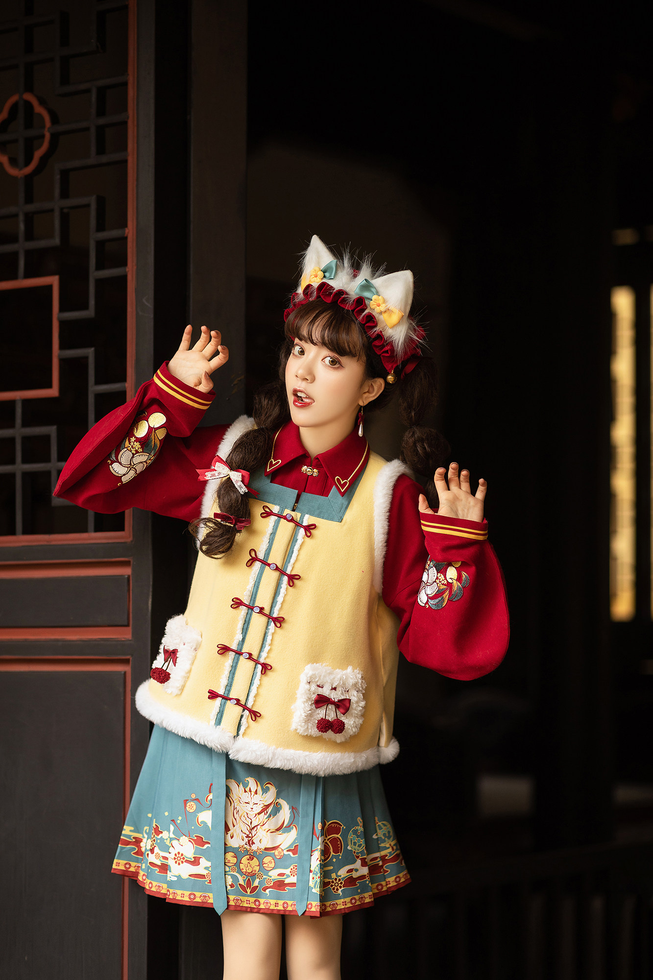 jk制服加工定制 小年兽 汉元素新年套装拜年服  可奈奈原创 现货