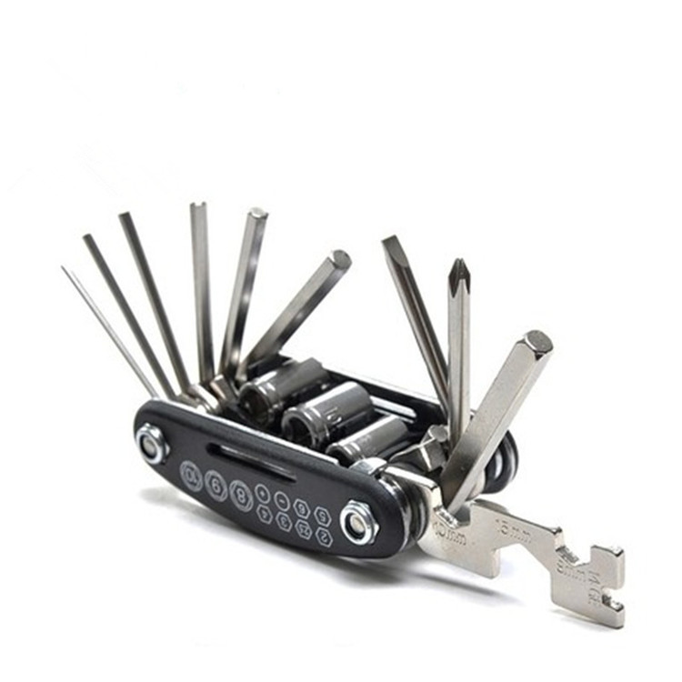 Bicycle repair tool wrench screwdriver multi-function combination repair kit repair tire