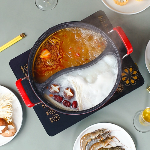 喜乐派 Mai Fan Stone, интегрированный в Shabu -shabu -shabu -Электромагнитная плита Специальный горшок с горячей горшкой, домашняя горшка из нержавеющей стали.