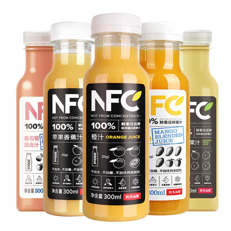 农夫山泉 100%NFC 鲜果冷压榨 纯果汁 300ml*8瓶 图4