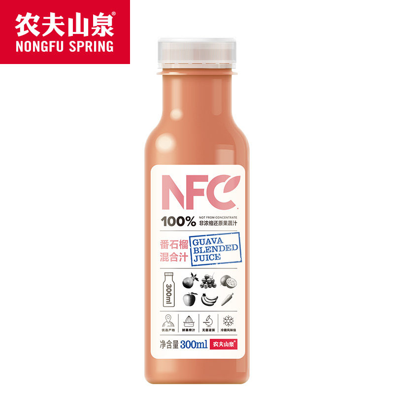 农夫山泉 100%NFC 鲜果冷压榨 纯果汁 300ml*8瓶 图3