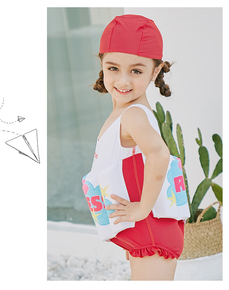 Áo tắm cho trẻ em phao Hàn Quốc ins bé trai và bé gái trẻ em một mảnh dễ thương học bơi áo khoác không áo phao - Bộ đồ bơi của Kid do boi tre em