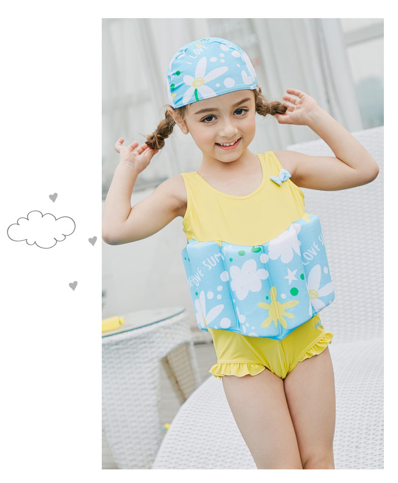 Áo tắm cho trẻ em phao Hàn Quốc ins bé trai và bé gái trẻ em một mảnh dễ thương học bơi áo khoác không áo phao - Bộ đồ bơi của Kid do boi tre em