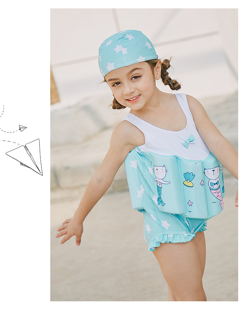Áo tắm cho trẻ em phao Hàn Quốc ins bé trai và bé gái trẻ em một mảnh dễ thương học bơi áo khoác không áo phao - Bộ đồ bơi của Kid do boi tre em