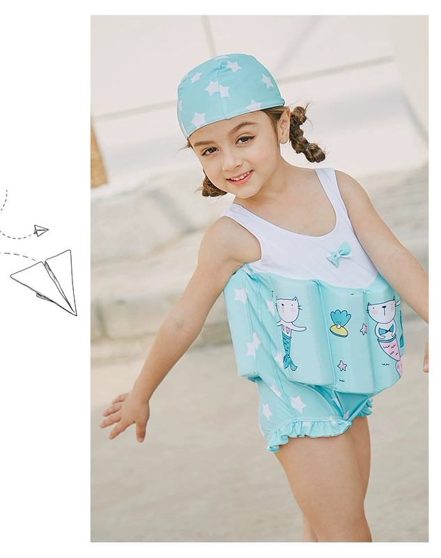 Áo tắm cho trẻ em phao Hàn Quốc ins bé trai và bé gái trẻ em một mảnh dễ thương học bơi áo khoác không áo phao - Bộ đồ bơi của Kid đồ bơi cho bé 1 tuổi