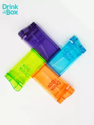 Drink in the Box Canadian juice Box children anti-drop square color straw cold Drink cup 235ml
