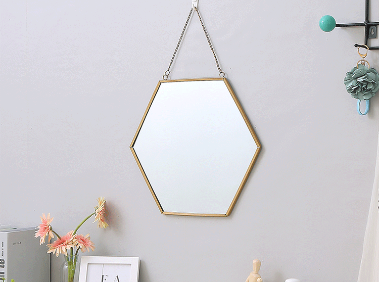 Gương sắt rèn sáng tạo treo tường phòng tắm vanity treo tường phòng tắm vòi hoa sen - Gương kiếng treo tường