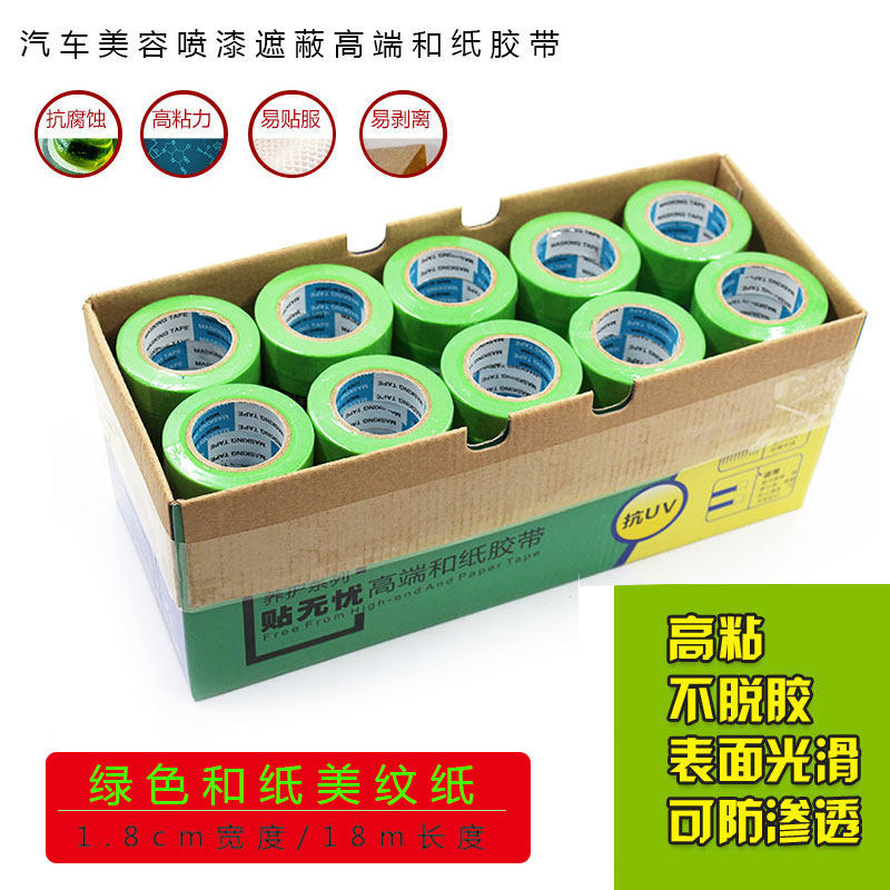 Auto Beauty Polishing Masking Spray Paint Sanding Shade Green and Paper Masking Paper Tape Masking Paper Polishing Washi Paper