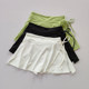 Sports yoga short skirt badminton tennis skirt pants half body quick-drying pocket skirt side slit strap skirt pants outer wear