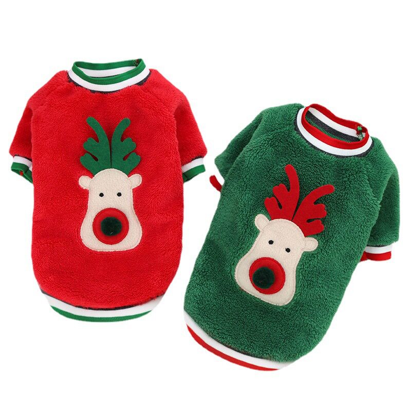 Christmas clothes New Year dog clothes Teddy Bichon Pomeranian Schnauzer VIP Yorkshire cat pet clothes