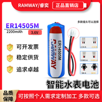 Ruiyi ER14505M prepaid smart IC card water meter flow meter gas meter patrol bar 3 6V lithium battery pack