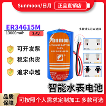 Sun and moon ER34615M intelligent water meter gas meter flow meter alarm Internet of things 1D type 3 6V battery pack