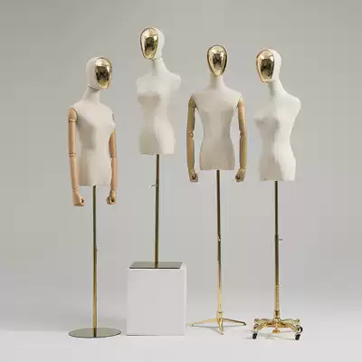 Clothing store model props female face full body wedding photography display rack Women's store half-body model rack