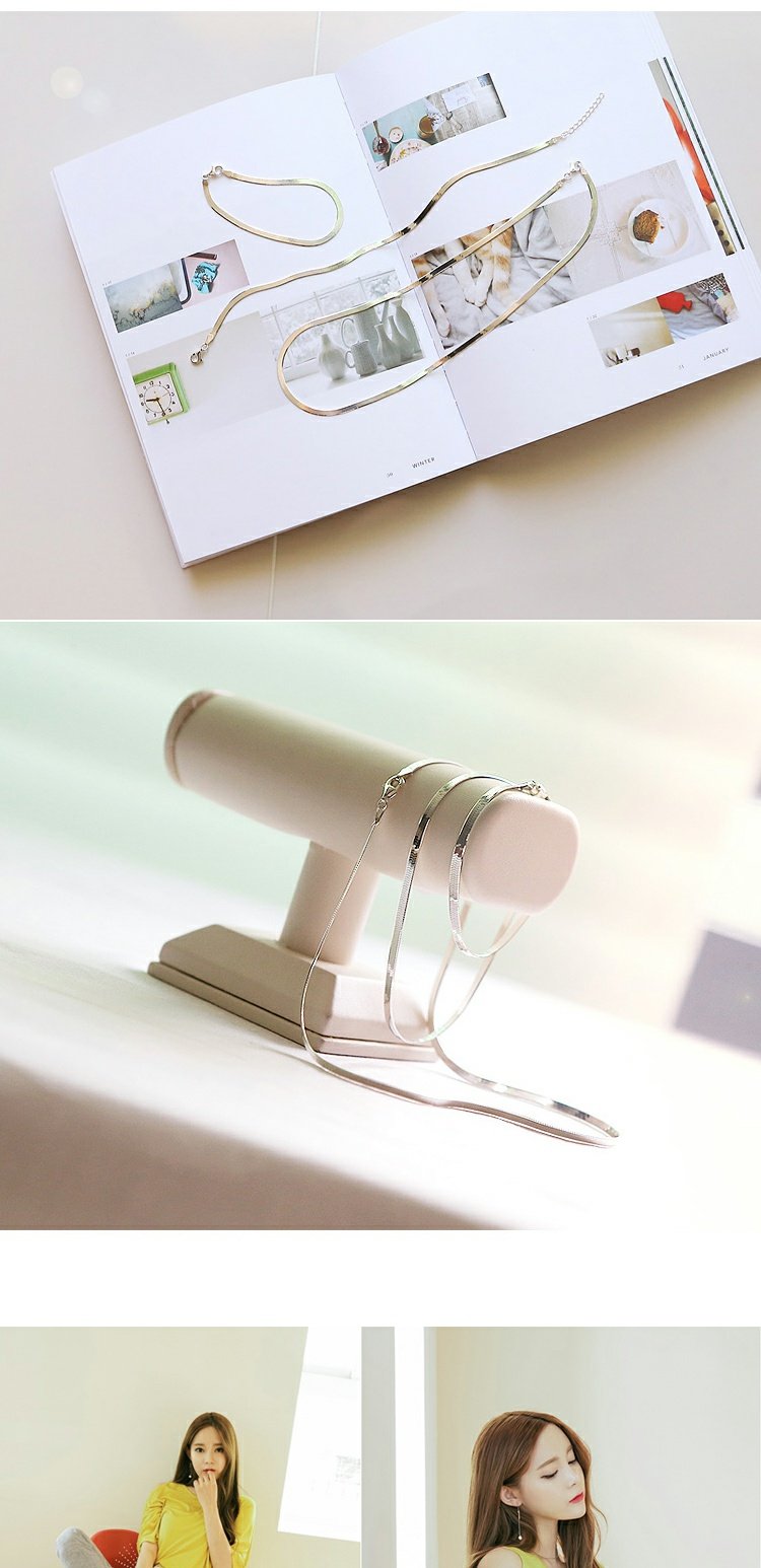 S925 sterling bạc Hàn Quốc tính cách đơn giản cá tính sáng tạo xương rắn tươi Sen retro bạn gái sinh viên vòng chân nữ - Vòng chân lắc chân nữ titan