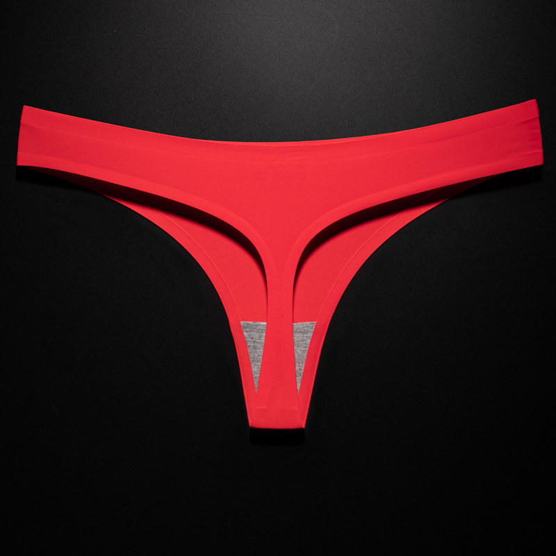 Big Red Tints Pants Women's Life Year Sexy Ice Silk One-Piece Without Mark Underwear Sports Fitness Yoga Thin T Pants-Taobao