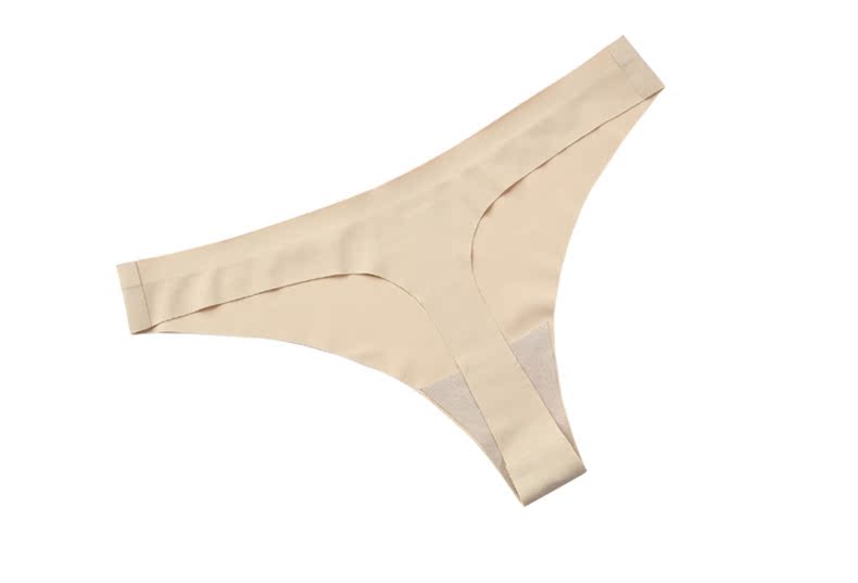 Thời gian, tro, mỏng, liền mạch, thong, quần T vô biên của phụ nữ, một mảnh, không dấu vết, đồ lót vô hình châu Âu và Mỹ, liền mạch quần lót nữ trung niên