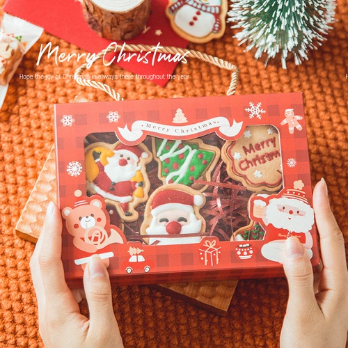 Рождественская подарочная коробка, подарок на день рождения, со снежинками