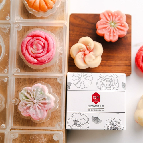 Потерянный зазор 3D и фруктовая плесень Ледяная кожа Лунные торты и фрукты Стереопечка зеленая фасоль торт плесень