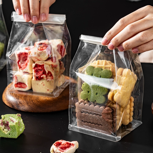 Упаковочный пакет со снежинками, пакет для печенья, ирис, нуга, упаковка для выпечки, конфеты, печенье, закуски, еда, сумка на молнии