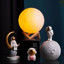 Creative astronaut universe moon planet model Astronaut decoration Soft decoration Small childrens Day Birthday gift