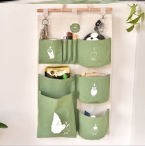 Cloth Art Cashier Bag Wall Hanging Bag Cloth Pocket For Home Hanging Wall Finishing Hanging Accessories Containing Basket Dust Cover Multifunction Suspension