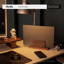 Notebook vertical storage bracket walnut wood tablet desktop shelf ipad base bracket