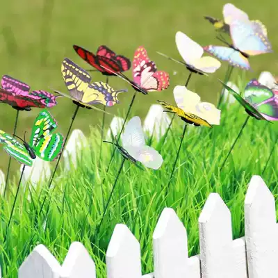 3D three-dimensional simulation flower arrangement butterfly plug butterfly plastic props wedding photography garden decoration