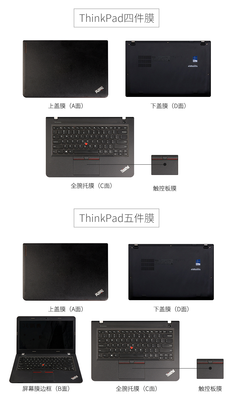 Lenovo Thinkpad máy tính xách tay T470P cánh 14 inch E485 E470 E480 vỏ máy tính màng bảo vệ X1 Carbon 2018 phim T460 T480S cơ thể R480 dán E460 - Phụ kiện máy tính xách tay túi đựng laptop hp