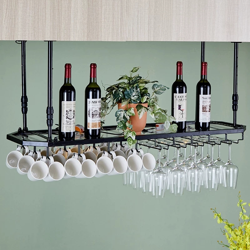 Lights with European red wine glass hanging red wine rack Mark cup rack household pot hanging pot hanging
