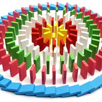 Dominoes Dominoes Dominoes Kids Puzzle Người lớn Cuộc thi 1000 mảnh đồ chơi khối xây dựng đồ chơi trí tuệ cho bé