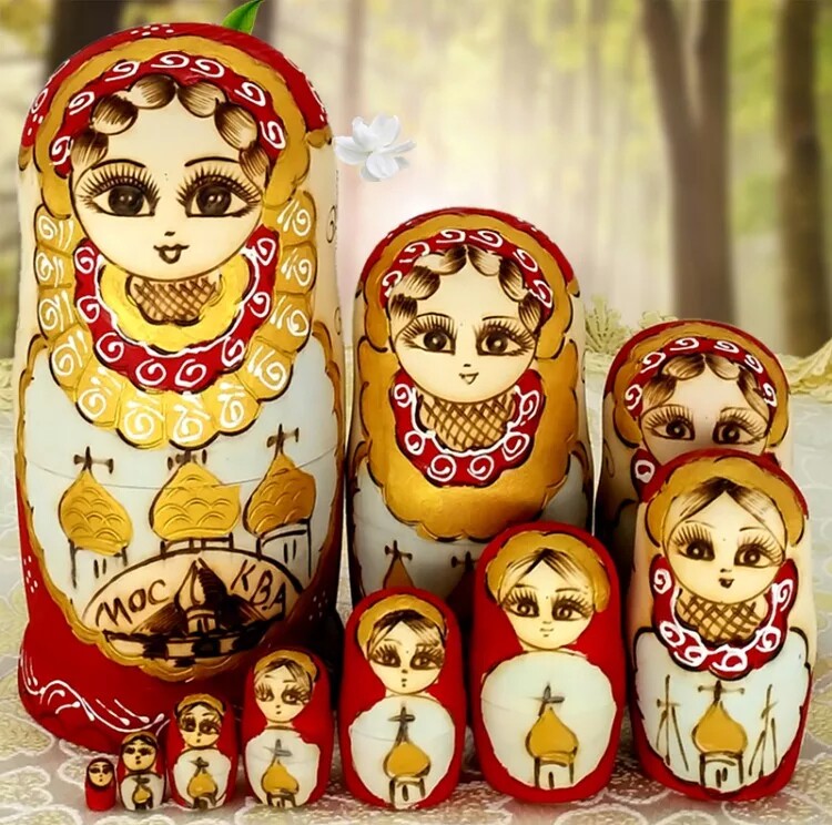 Russian dolls 10 - story handmade dolls 10 - story castle doll children's puzzle birthday gift
