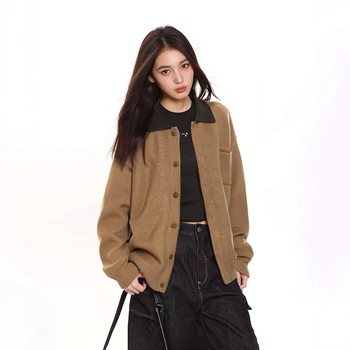 Men's autumn lazy style knitted sweater jacket Men's autumn lazy style knitted sweater jacket