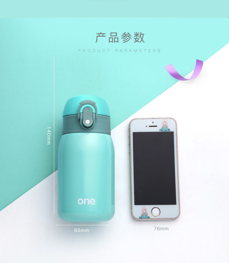 Cô bé cốc nước tiểu học cốc nhỏ chống cô Cô nhỏ gọn cầm tay nhỏ xinh dễ thương chai nhỏ - Tách bình đựng nước lock&lock