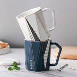 Mark Cup с крышкой Spoon Ins Water Cup Simple Lesse Forest, пара офиса, офис северной керамической чашки