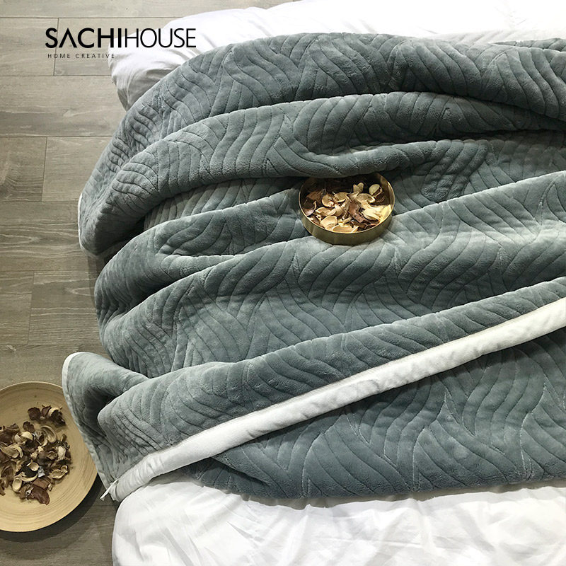 Plain flannel blanket sheet thickened coral fleece super soft nap sofa blanket cover leg single blanket pad bed