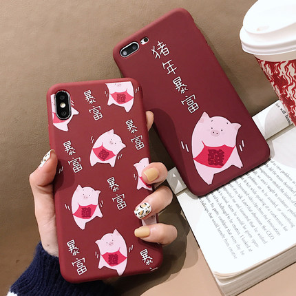 本命年2019手机壳苹果x新年款iphonex猪8plus