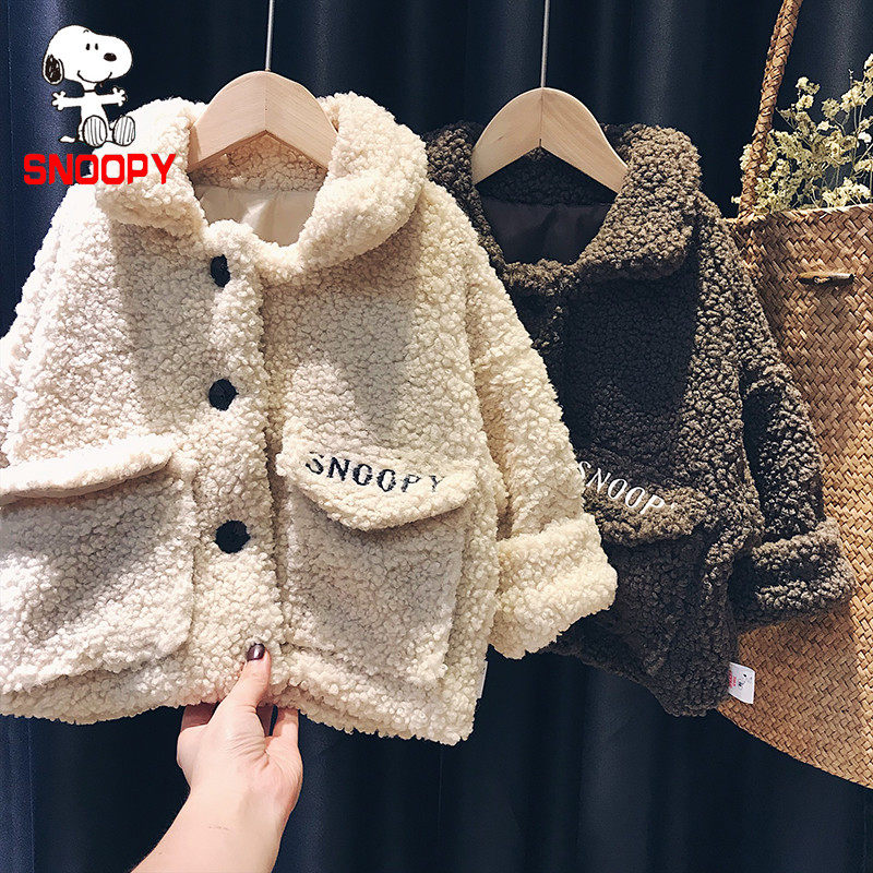 Snoopy SNOOPY baby thickened cotton clothes children 2022 new autumn and winter clothes 1-3 years old boys and girls jacket