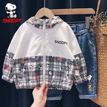 SNOOPY SNOOPY baby Autumn New trench coat boy and girl jacket childrens foreign style out coat
